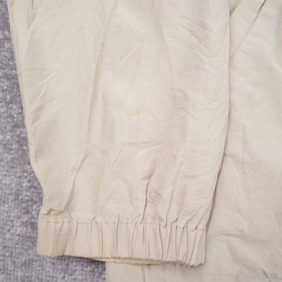 VTG 90s Nautica Snap Large Beige Long Sleeve Collared Windbreaker Jacket - Picture 7 of 15